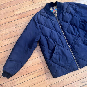 Eddie Bauer Jacket Mens Large Black 1936 Skyliner Model Quilted Down Puffer